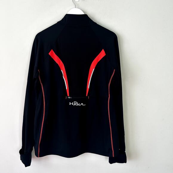 UnderArmour Run Track Jacket Size XL Black Activewear Athletic Full Zip Stretch - Picture 5 of 7